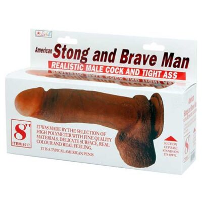 Dildo American Strong & Brave Man Negro 20x4,2cm