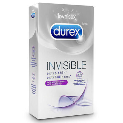 Preservativos Durex Invisible Extra Lubrificado 12un