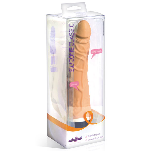Vibrador Silicone Classics Natural 21cm Vibrador Silicone Classics Natural 21cm